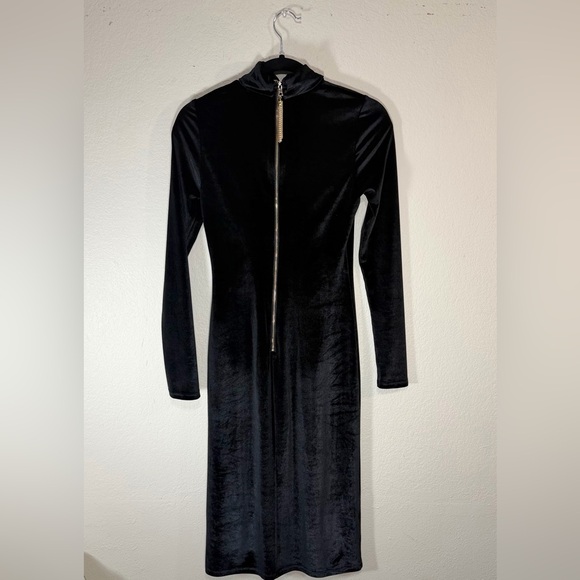 black midi dress open back open back maxi dress Black / LARGE